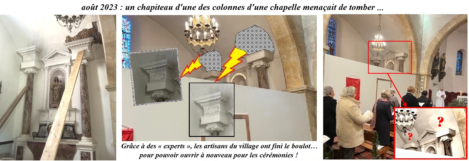 Chapiteau chancelant achevé par destruction, lui et son frère.